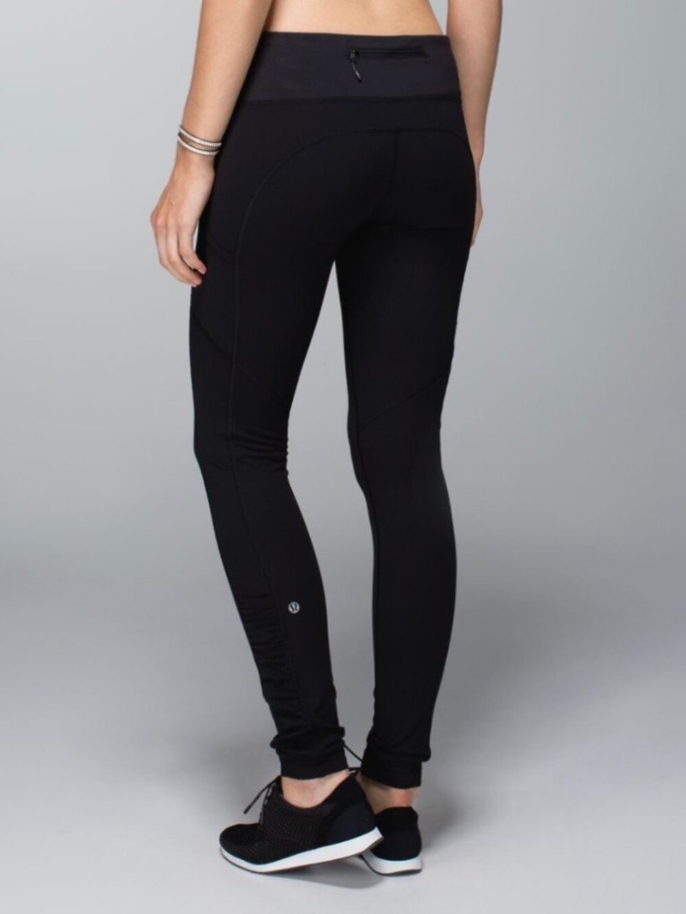 Lululemon Leggings Speed Tight Cozy Black 6 Ruched Running Base Layer Yoga Gym
